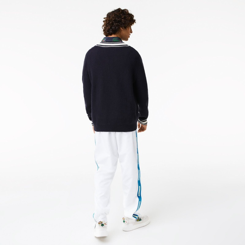 Sweater Knit Lacoste Embro V Neck