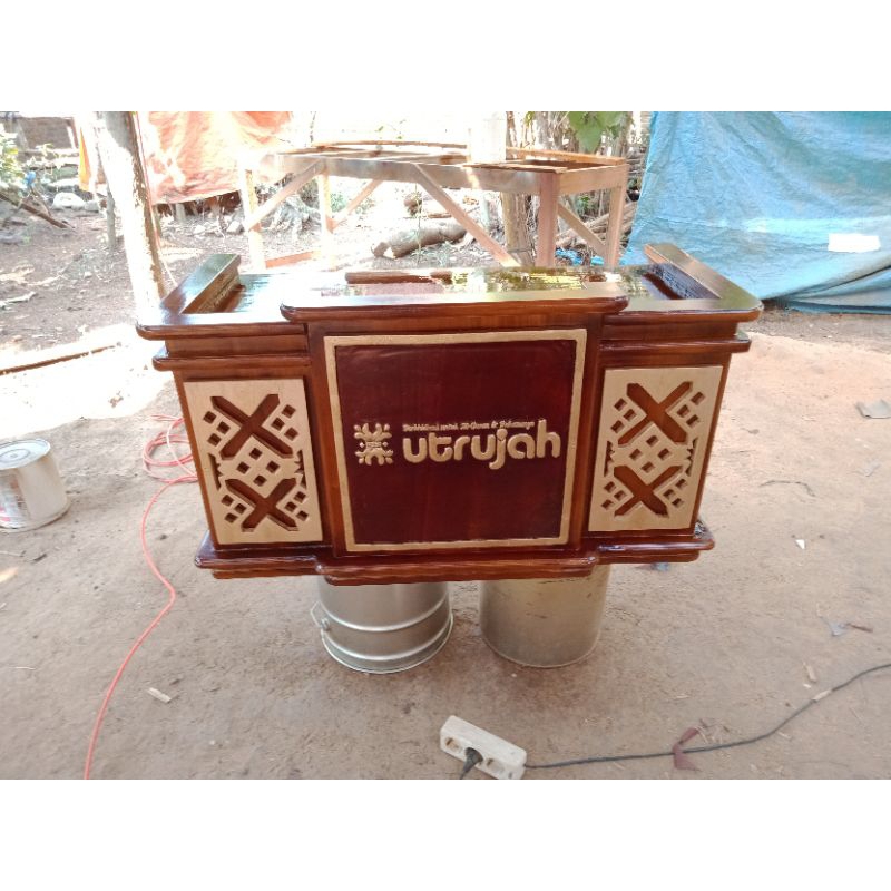 COD - MEJA NGAJI MAJLIS TAKLIM LESEHAN MIMBAR NGAJI KAYU JATI SUDAH FINISHING BISA COD MIMBAR NGAJI
