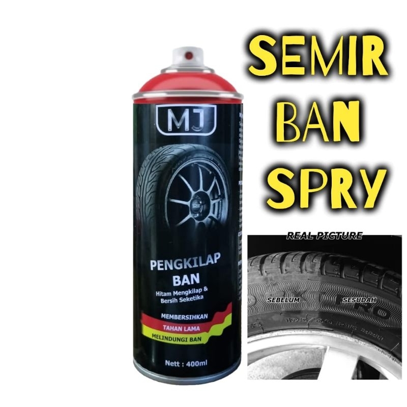 Semir Ban MJ Spray pengkilap ban Premium Mobil dan motor