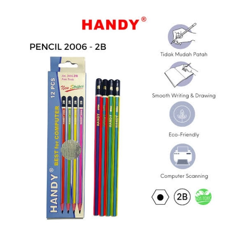 

Pensil Handy 2B 1pack ( 12bh ) / Pensil 2B Handy