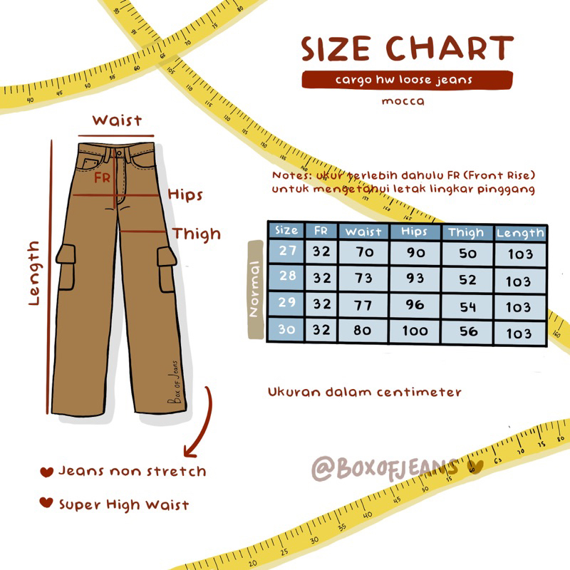 Boxofjeans - Cargo HW Loose Jeans - MOCCA