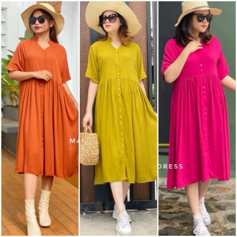 BISA COD MARCELA DRESS / MARCELLA DRESS / DRESS KOREA / MIDI DRESS KOREA/ DRESS PENDEK TWILL/ DRESS 