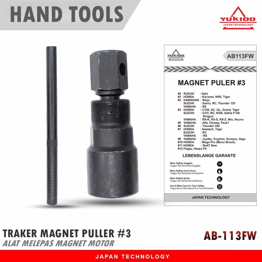 Treker Magnet No 3 No #3 Alat Bengkel Motor Trecker Tracker Puller Buka Magnit YUKIDO TRECKER MAGNET PULLER NO 3-ALAT PEMBUKA MAGNET TERMURAH