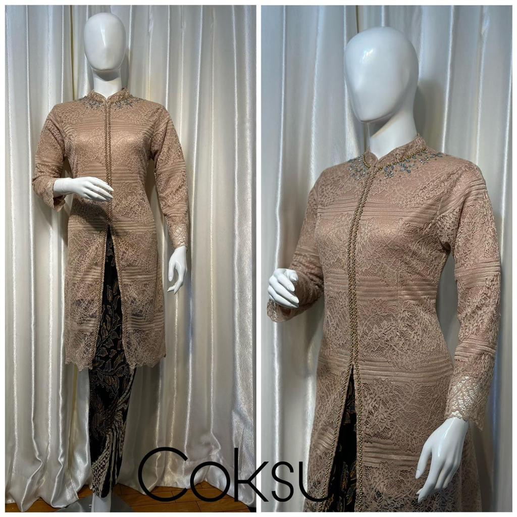 Kebaya Angelia / Kebaya Modern / Kutu Baru Payet Bagian Dada / Resleting di Depan / Kebaya Terbaru / OOTD Kekinian / Seragama Pesta Wisuda Nikahan / Busui Friendly