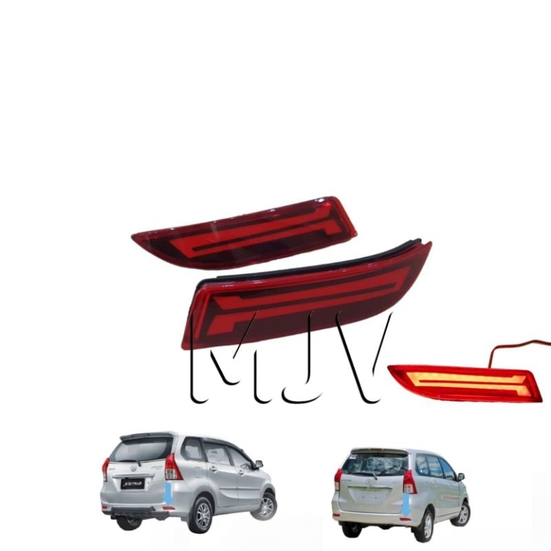 LAMPU VARIASI BUMPER BELAKANG AVANZA XENIA 2012-2015 RUNNING SEIN