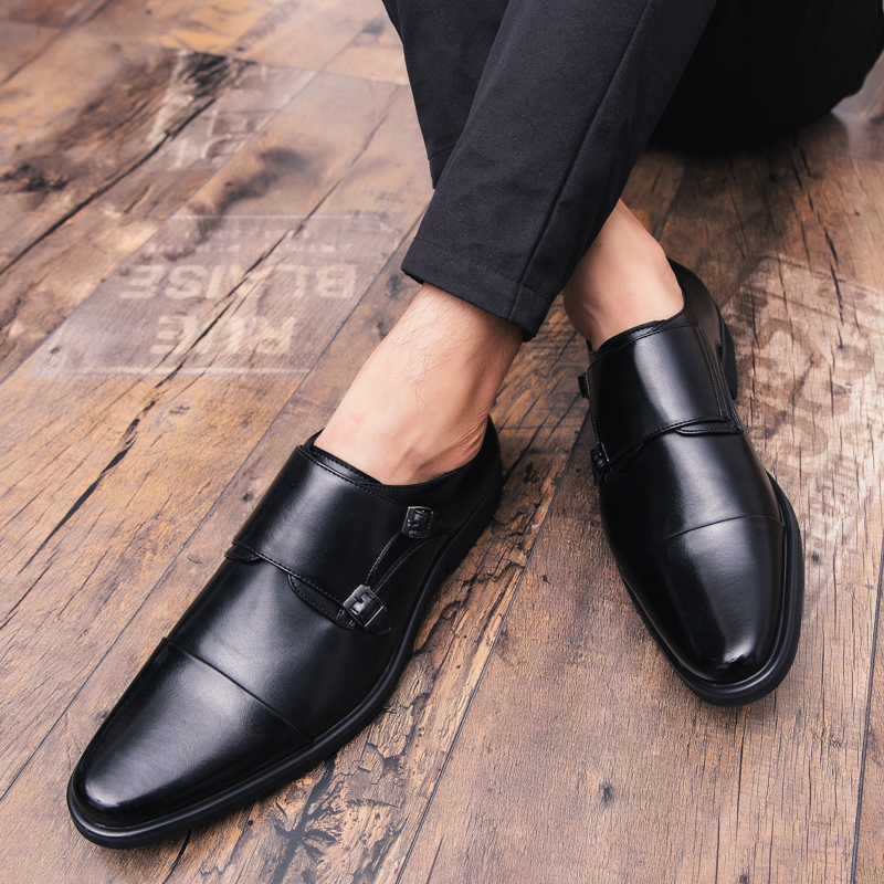 PREMIUM Fashion Monk Strap Sepatu Pantofel Pria Formal Kerja Kantor Kulit Original Casual Pesta Kekinian Kuliah Cowok Ringan Keren 289