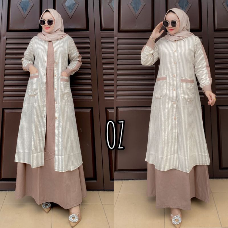 Set Outer Salur Katun Haruka Import Premium Original New Oz