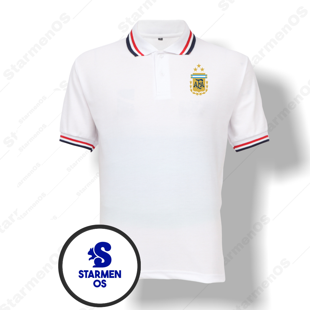 Kaos Wangki Polo T-Shirt Pria Kerah 3 List Logo ARGENTINA 3 STAR