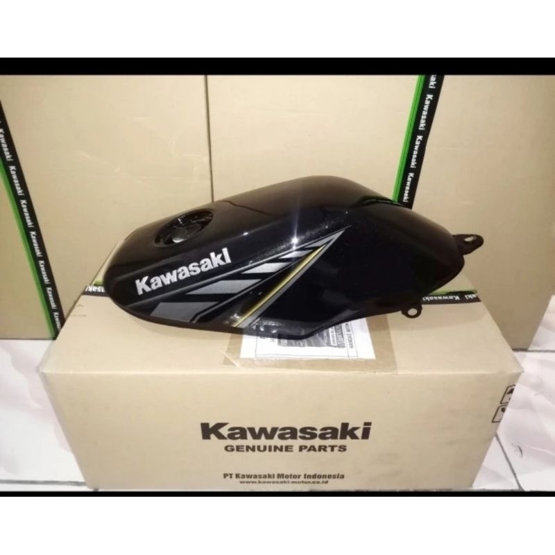 Tangki Tengki Bensin Hitam Striping Stiker 2014 Ninja R 150 Original