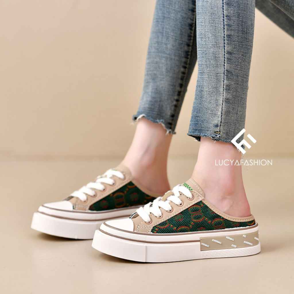 10776 Slip On Wanita Import Sepatu Sneakers Cewek Flatshoes