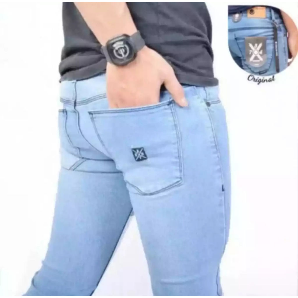 Celana Panjang Jeans Levis Pria Bahan Ngaret Model Pensil Slim Fit / Celana Denim Pria Skiny / Celan