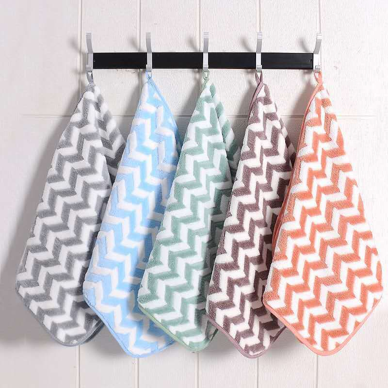 Handuk Microfiber Zigzag 35x75cm Handuk Mandi Handuk Muka Super Serap Air Murah Import