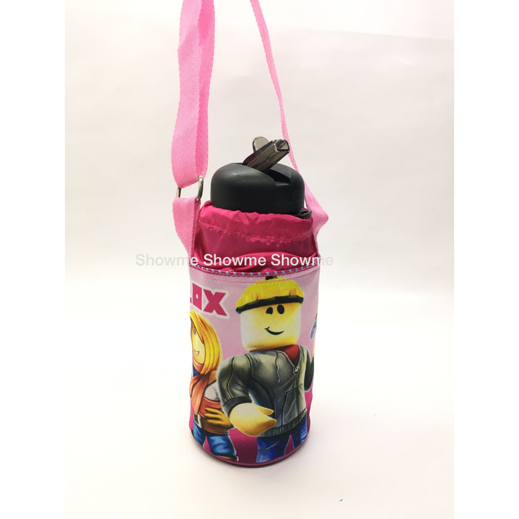 Showme tas botol minum anak sekolah karakter premium cetakan anti luntur ROBLOK PINK ONLINE GAME ANAK