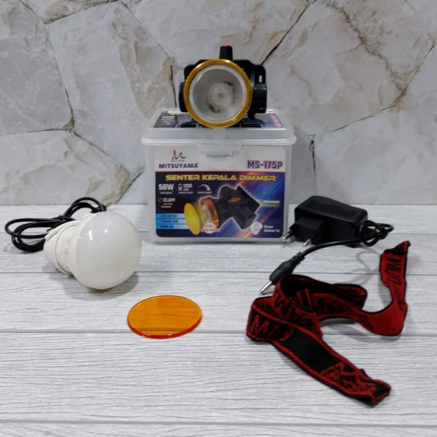 COD SENTER KEPALA MITSUYAMA MS-175P LED 50 WATT DIMMER BONUS BOHLAM 7 WATT TERMURAH