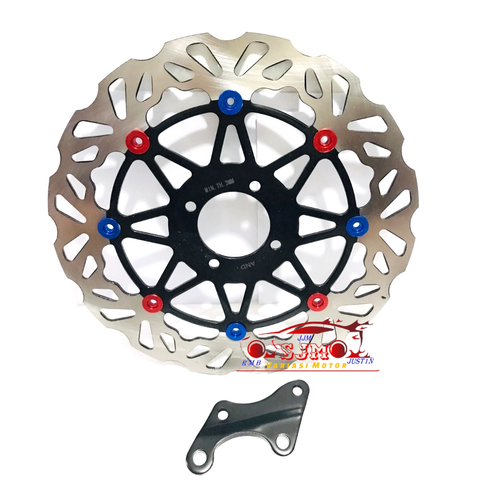 PIRINGAN DEPAN JUPITER VEGA FIZR 300mm plus breket disk cakram besar 300 mm