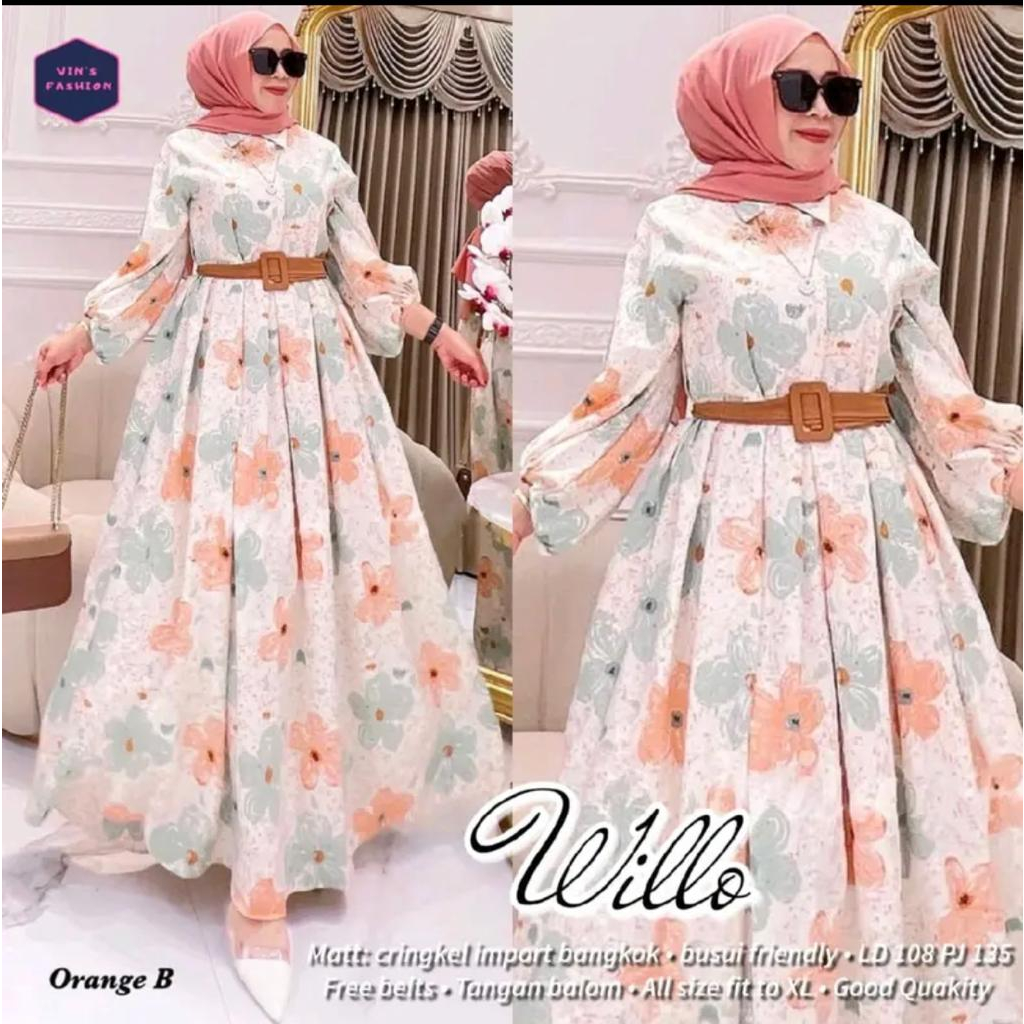 LANGSUNG KIRIM GAMIS CRINGKLE AIRFLO PRINT MOTIF BUNGA CANTIK SUPER JUMBO LD 130 BB SMPAI 120 KG BUSUI FREE SABUK