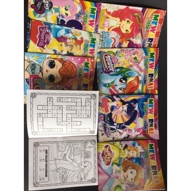 

Buku Teka teki silang dan mewarnai anak 10buku