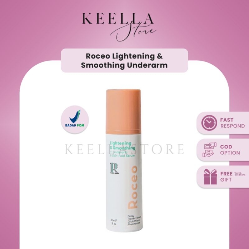 Roceo Lightening and Smoothing underarm serum &amp; skin fold ketiak mencerahkan memutihkan serum underarms