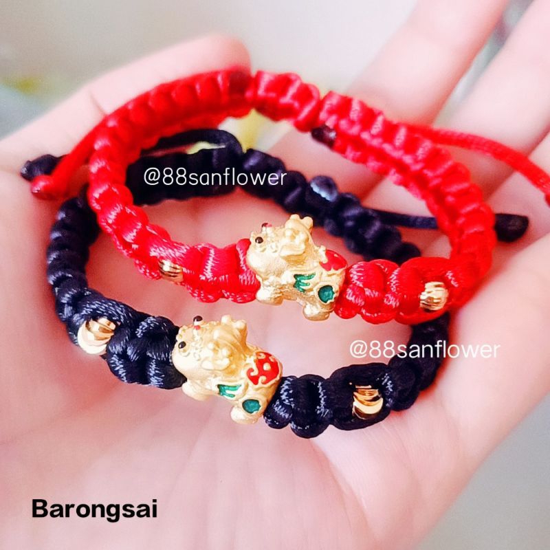 GELANG ANAK - GELANG TALI NAGA EMAS - Pixiu Lapis Emas