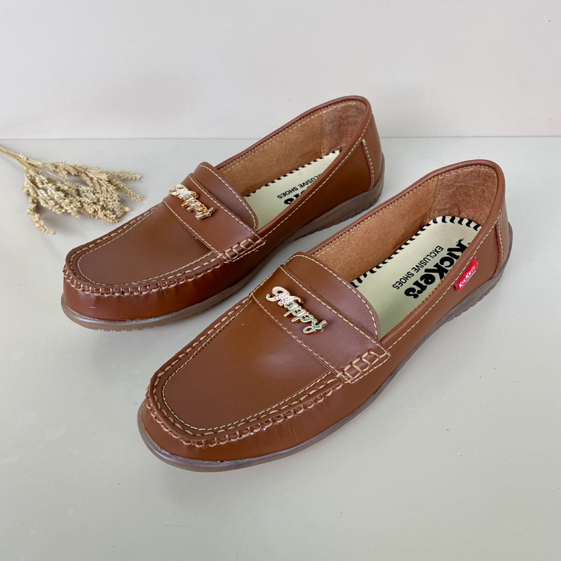 Sepatu Slip On Flat Selop Casual Santai Wanita-Sepatu Wanita Flat Dinas Kerja Sekolah Kuliah Formal