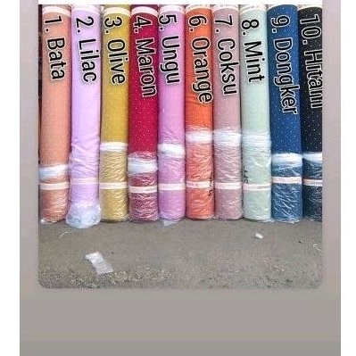 bahan kain katun rayon viscose premium motif polkadot