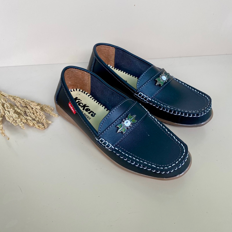 Sepatu Slip On Flat Selop Casual Santai Wanita-Sepatu Wanita Flat Dinas Kerja Sekolah Kuliah Formal