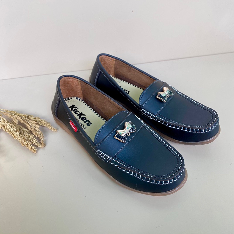 Sepatu Slip On Flat Selop Casual Santai Wanita-Sepatu Wanita Flat Dinas Kerja Sekolah Kuliah Formal