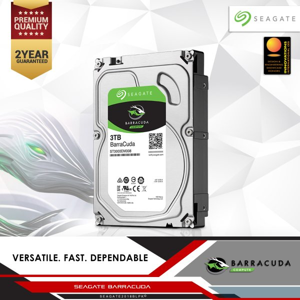 Seagate HDD 3TB PC BarraCuda