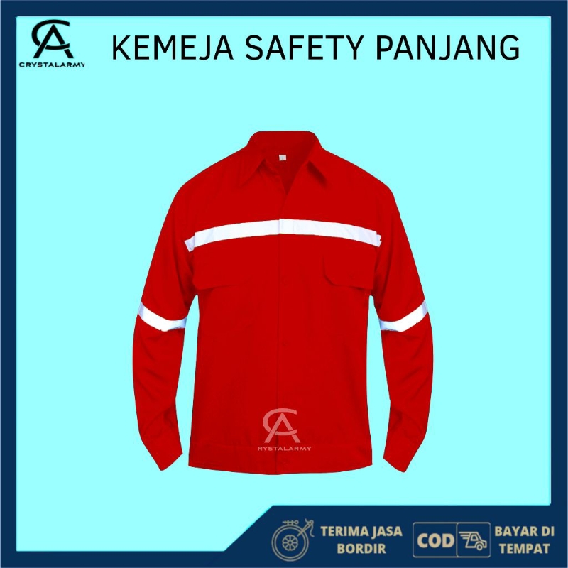 Katelpak Wearpack Safety Atasan Kemeja Kerja Atasan Katelpak Potongan Setelan Dengan Scotlight Panjang