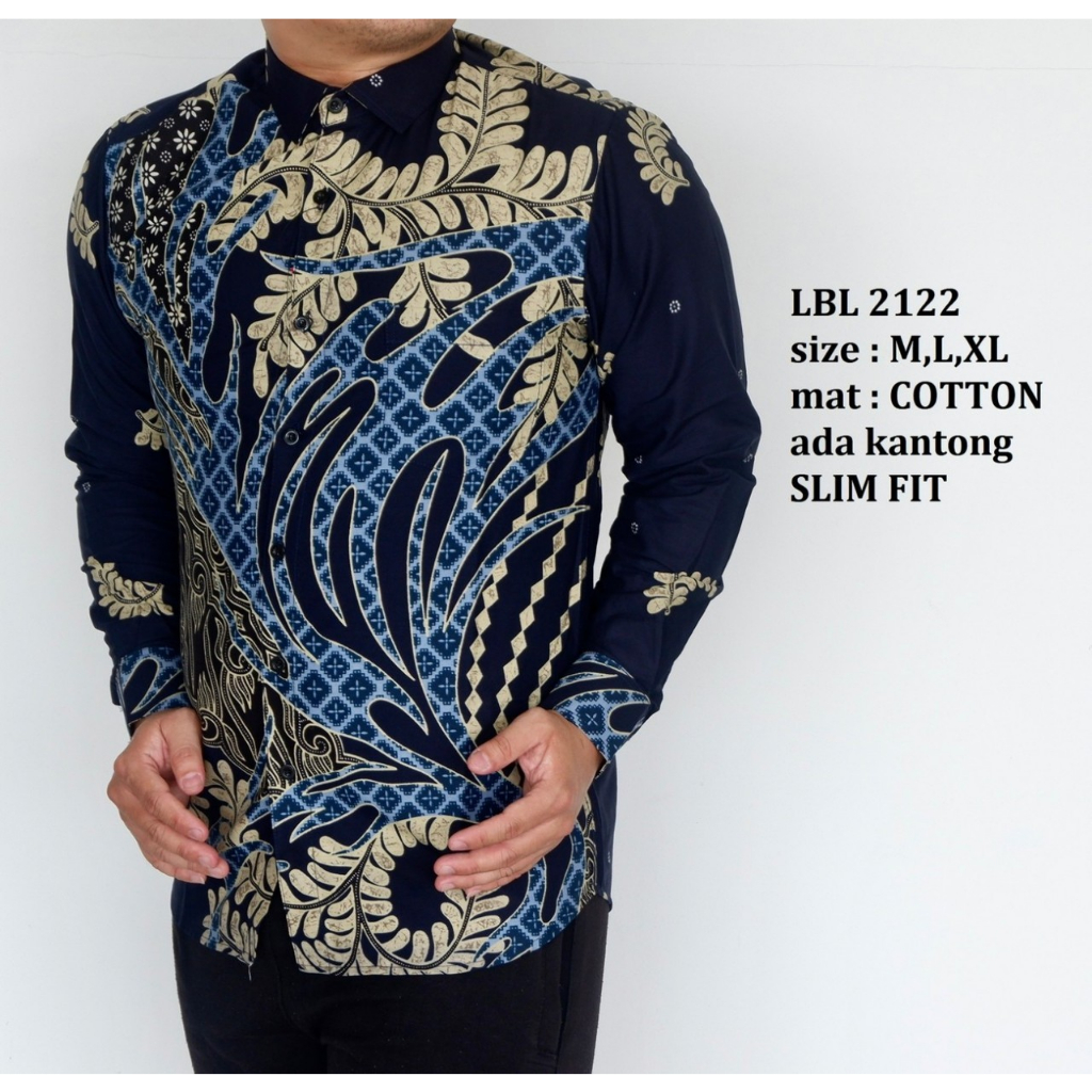 KEMEJA BATIK PRIA SLIM FIT BAJU BATIK PRIA SLIM FIT PREMIUM LBL2122