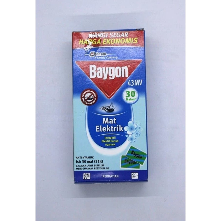Baygon Electric Mat Refill / Isi Ulang Obat Nyamuk Mat Elektrik isi 30 's