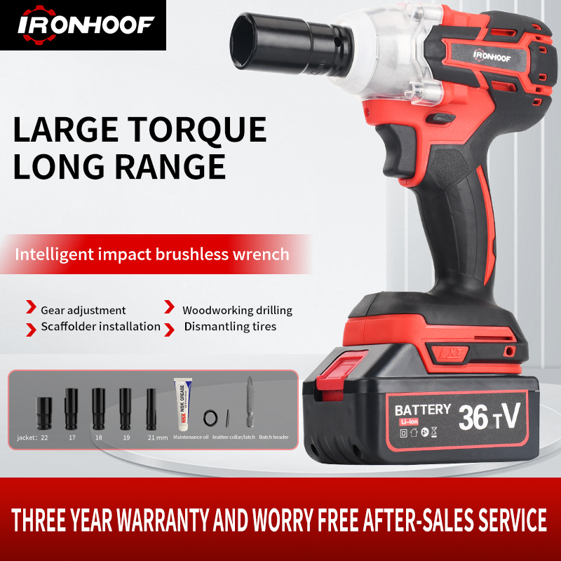 KUBIBIX IRONHOOF IMPACT BATERAI IMPACT WRENCH MESIN BOR CORDLESS PEMBUKA BAUT BATERAI ELECTRIC