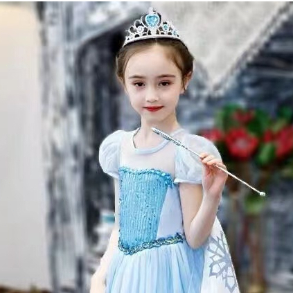 Hiasan Kepala Anak Frozen Elsa Crystal Crown Mahkota Protagonis Pesta Gala