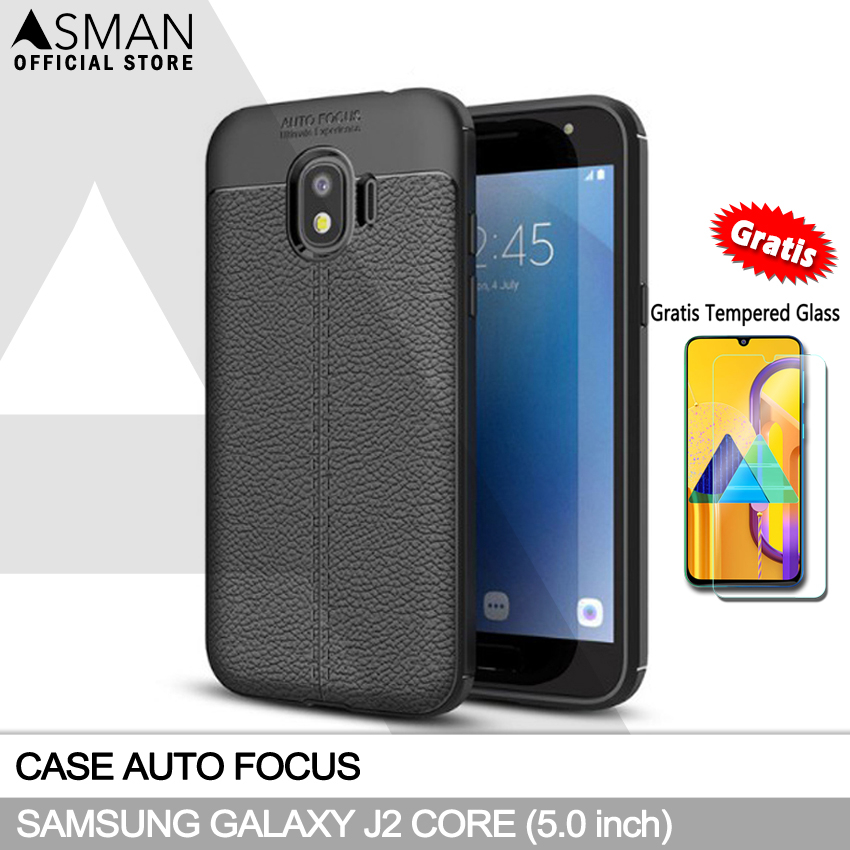 Ultraslim Samsung Galaxy J2 Core (5.0&quot;) | Soft Case Black Matte + FREE Tempered Glass