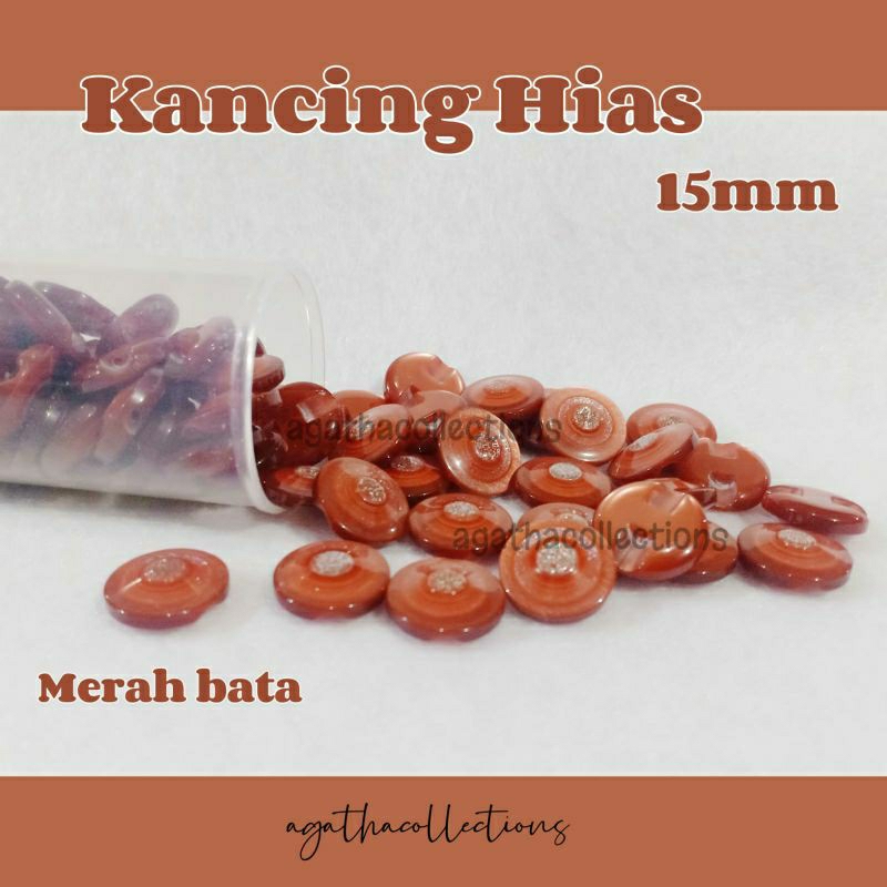 Kancing Hias Kancing blush 15mm  model Bu per 1/2dzn &amp; 1 dzn