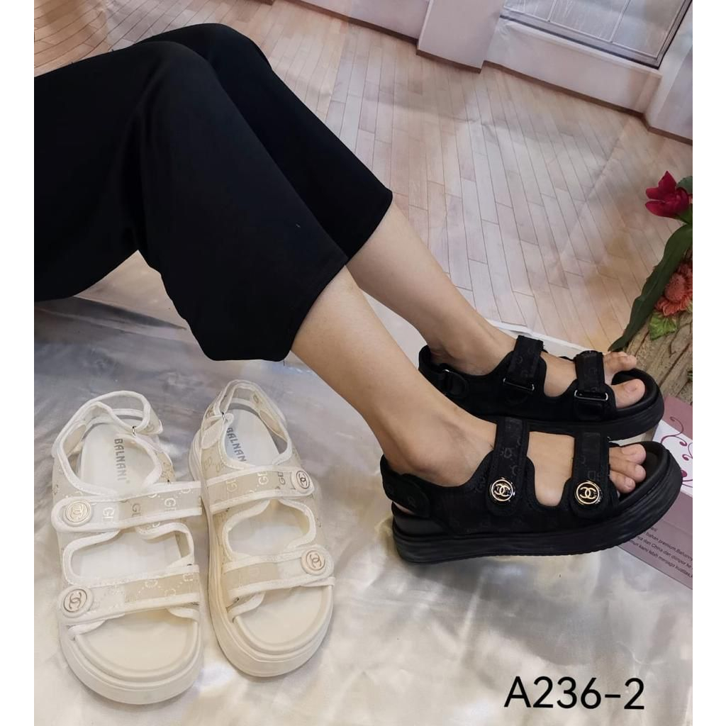 A236-2 sandal tali wanita kekinian balnani import