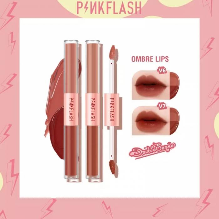 GROSIR - PINKFLASH - DOUBLE SENSE 2 IN 1 LIPSTIK