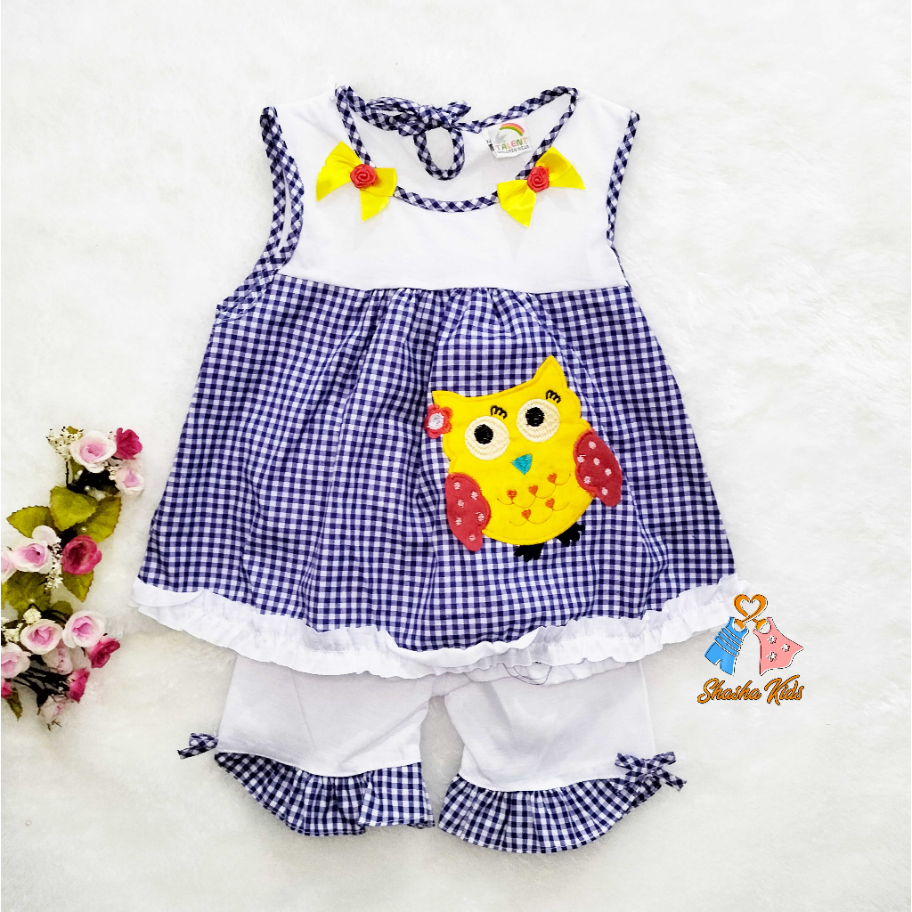 [TS 03] Baju Bayi perempuan usia 6-12 bulan motif owl