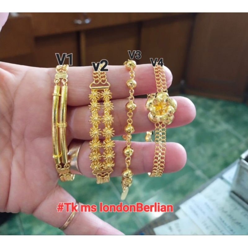Acc Gelang Emas 24K Kadar 99,99%