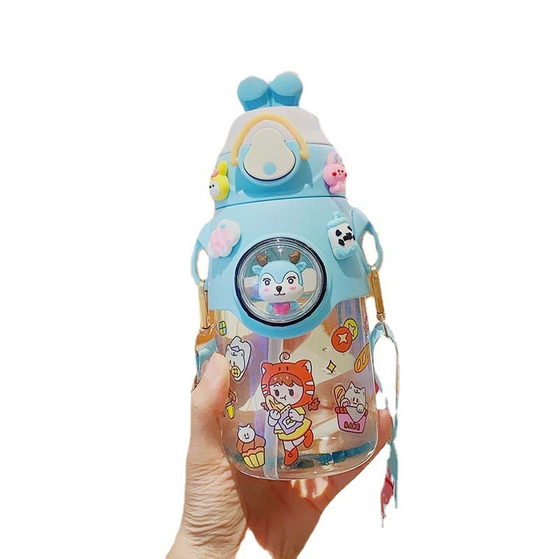 BOTOL MINUM ANAK/BABY KARAKTER LUCU GEMOY /BPA FREE/TALI PANJANG/STIKER TERBARU 1933