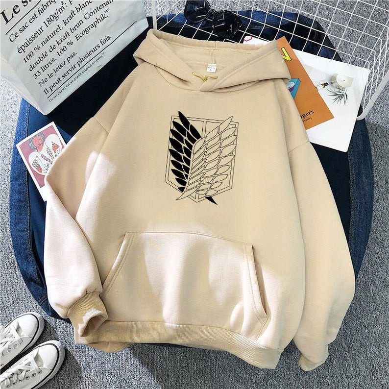 AOT Logo Hoodie Attack On Titan Jaket Anime  || Size L - XXL