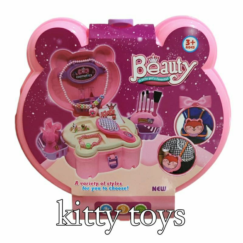 mainan tas koper mini make up set mainan anak cewek salon salonan