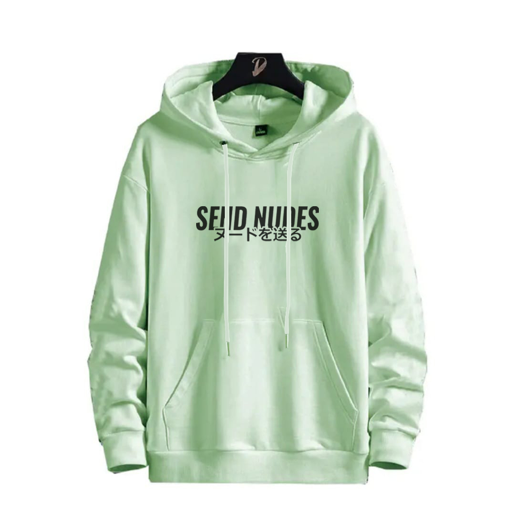 Jaket Polos Pria Sablon|Hoodie Pria Premium Motif Mint Kekinian