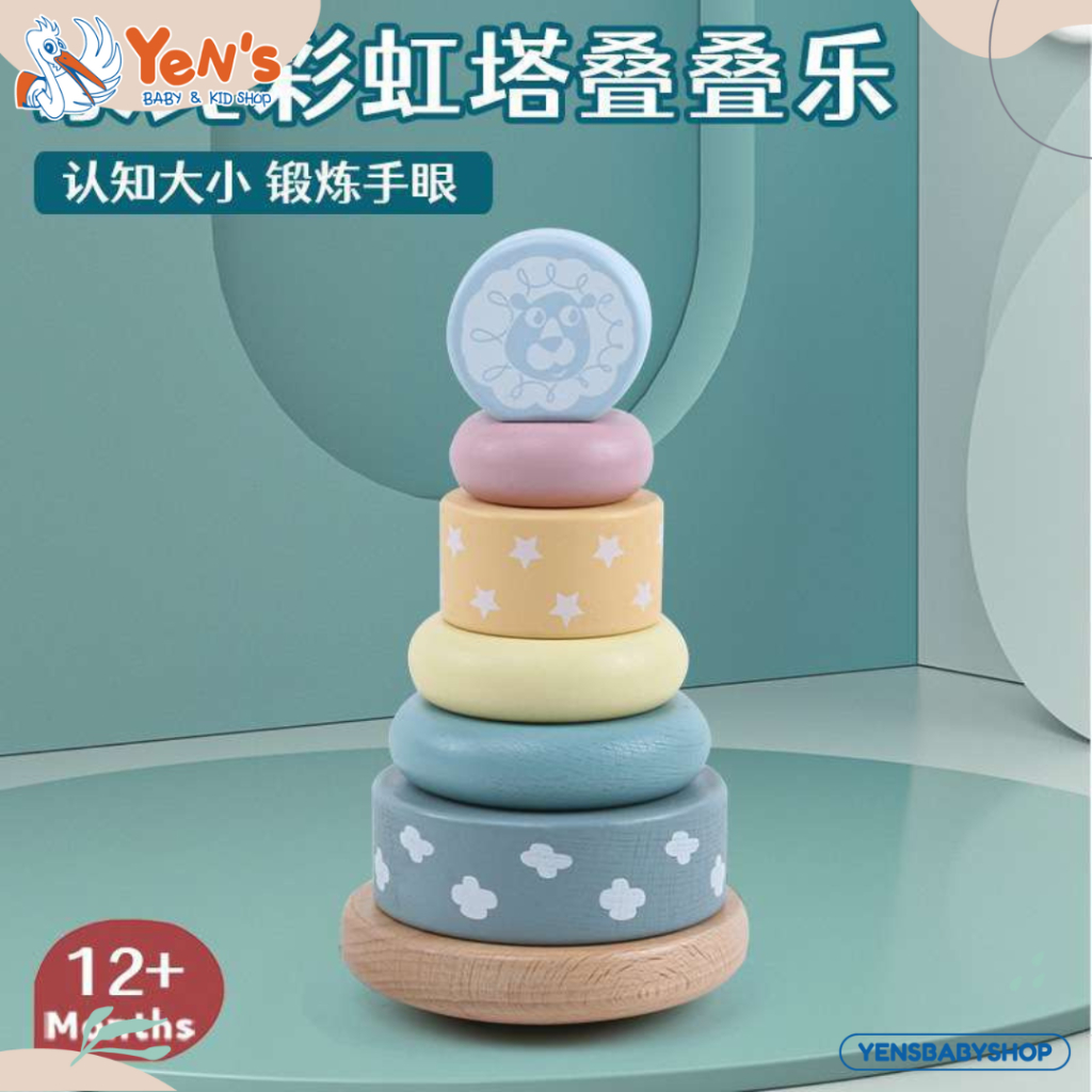 KABI Rainbow Tower Wooden Toy