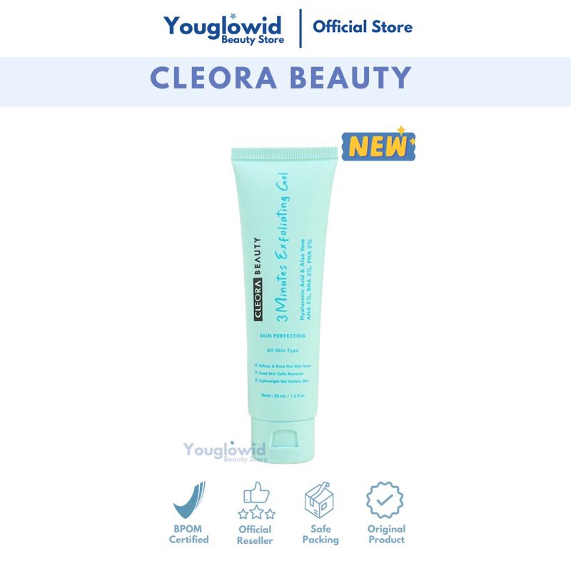 【Official Agent】CLEORA 3 Minutes Exfoliating Gel | Gel Permbersih Wajah Pori-Pori Besar Jerawat Bruntusan