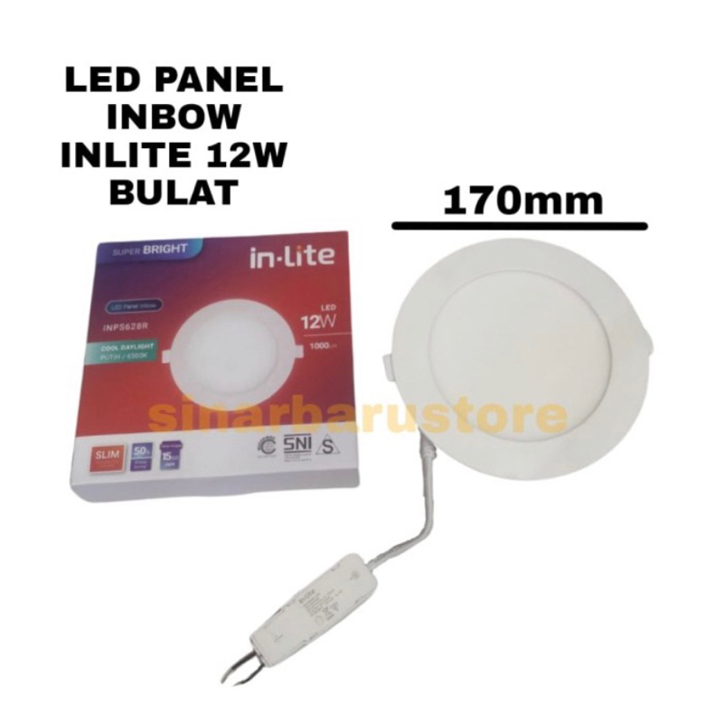 Lampu LED Panel Inbow INLITE 12 Watt Putih