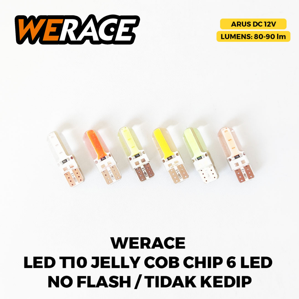 [WERACE] LED SEN SENJA T10 JELLY COB 6 MATA LED NO FLASH / TIDAK KEDIP