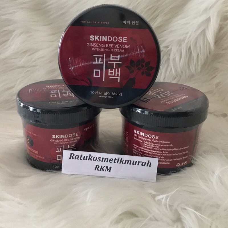 READY SKINDOSE GINSENG BEE VENOM 400 gram WHITENING NIGHT BODY CREAM ORIGINAL LOTION PEMUTIH KULIT