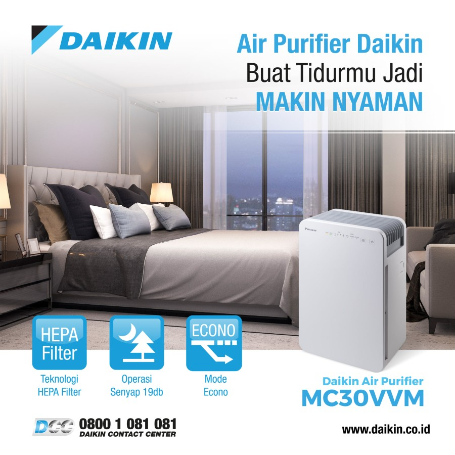 DAIKIN AIR PURIFIER MC30VVM MC30 PEMBERSIH UDARA HEPA FILTER