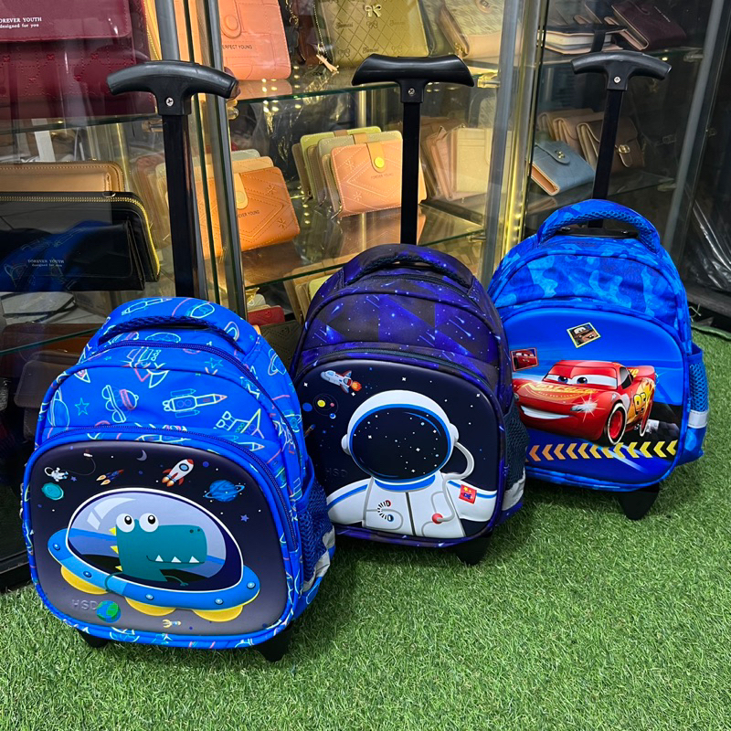 Ransel Troli Anak Paud TK 3D Glossy HSD-12810-1